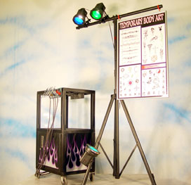 ITD airbrush tattoo cart