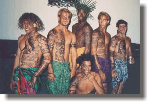 Boys with Tribal Airbrush Tattoo