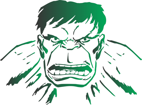 incredible hulk face stencil