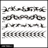Armband Tribal Stencil Set 2 for Airbrush Tattoo