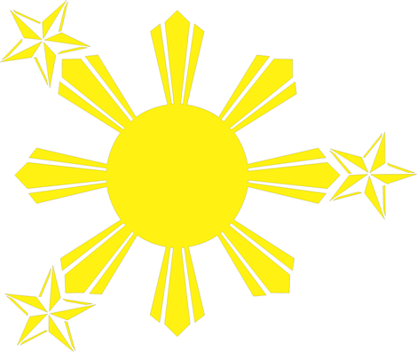 Filipino Sun Star - Airbrush Tattoos - Island Tribal Designs
